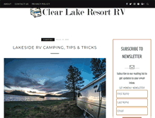 Tablet Screenshot of clearlakeresortrv.com
